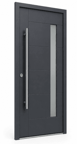 Modern Aluminum Door with Vertical Glass