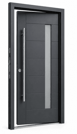 Modern Aluminum Door with Vertical Glass