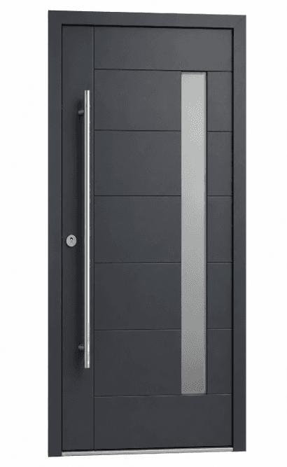 Modern Aluminum Door with Vertical Glass